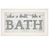 When in Doubt Take a Bath 2 White Framed Print Bathroom Wall Art - Homeroots