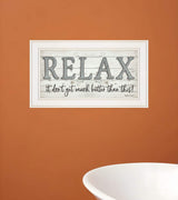 Relax 3 White Framed Print Bathroom Wall Art - Homeroots - Flyclothing LLC