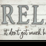 Relax 4 Black Framed Print Bathroom Wall Art - Homeroots