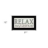 Relax 4 Black Framed Print Bathroom Wall Art - Homeroots - Flyclothing LLC