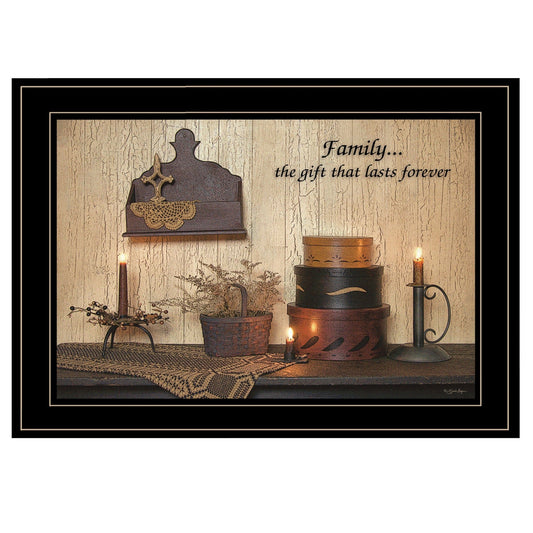 Forever Family 5 Black Framed Print Wall Art - Homeroots