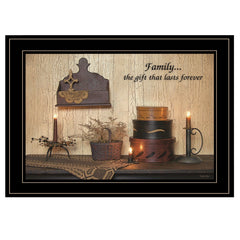 Forever Family 5 Black Framed Print Wall Art - Homeroots