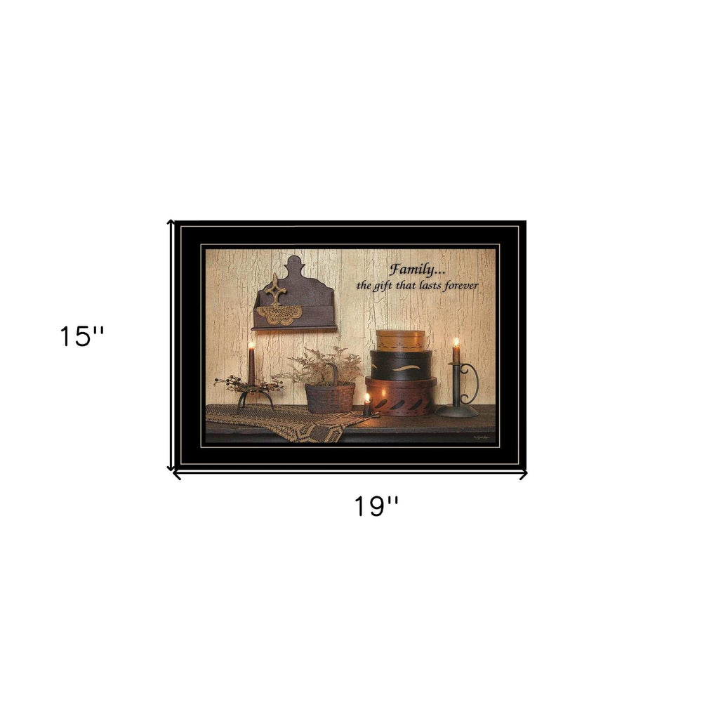 Forever Family 5 Black Framed Print Wall Art - Homeroots - Flyclothing LLC