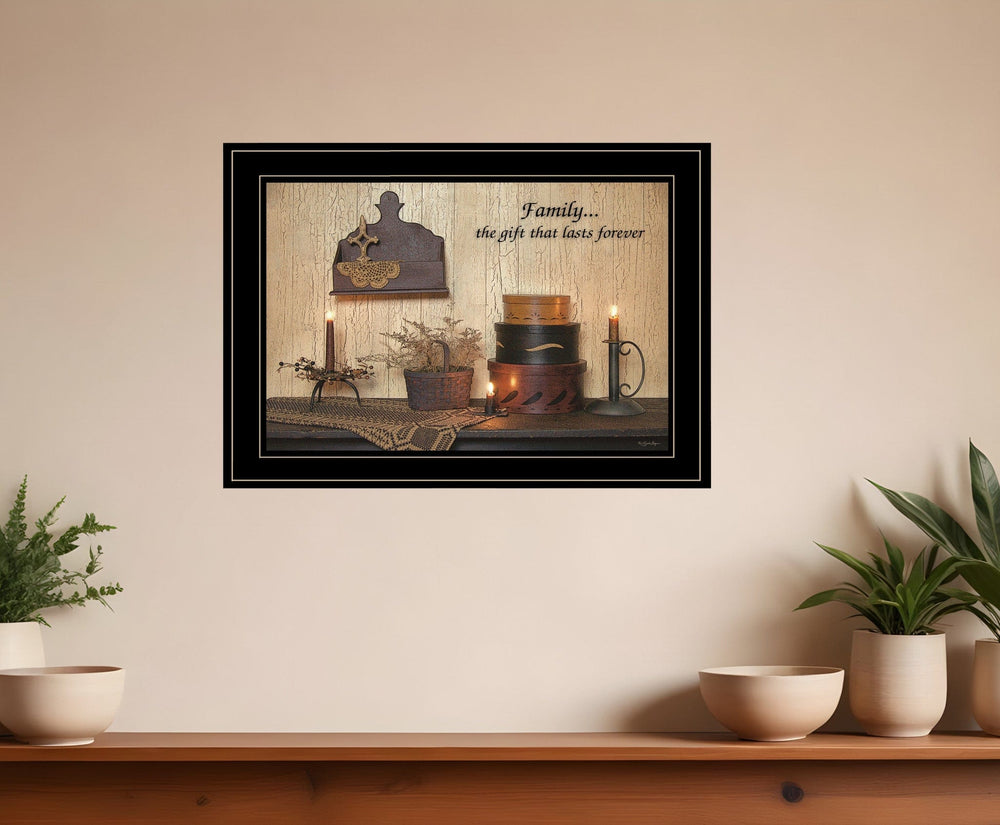 Forever Family 5 Black Framed Print Wall Art - Homeroots