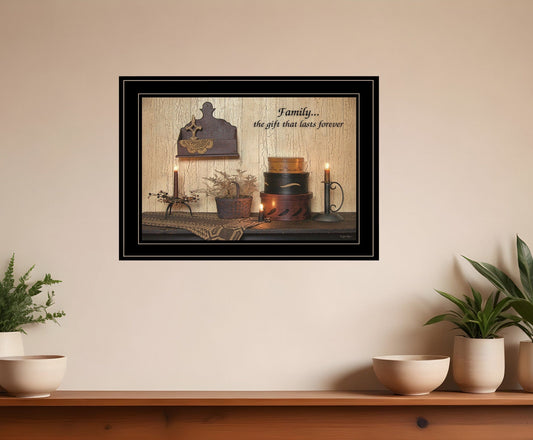 Forever Family 5 Black Framed Print Wall Art - Homeroots