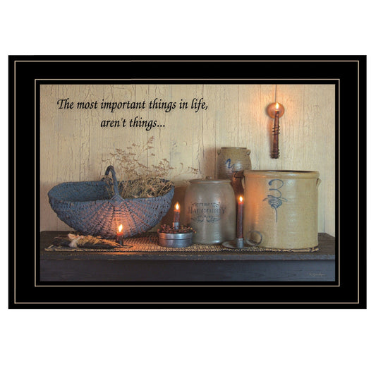 The Most Important Things Black Framed Print Wall Art - Homeroots