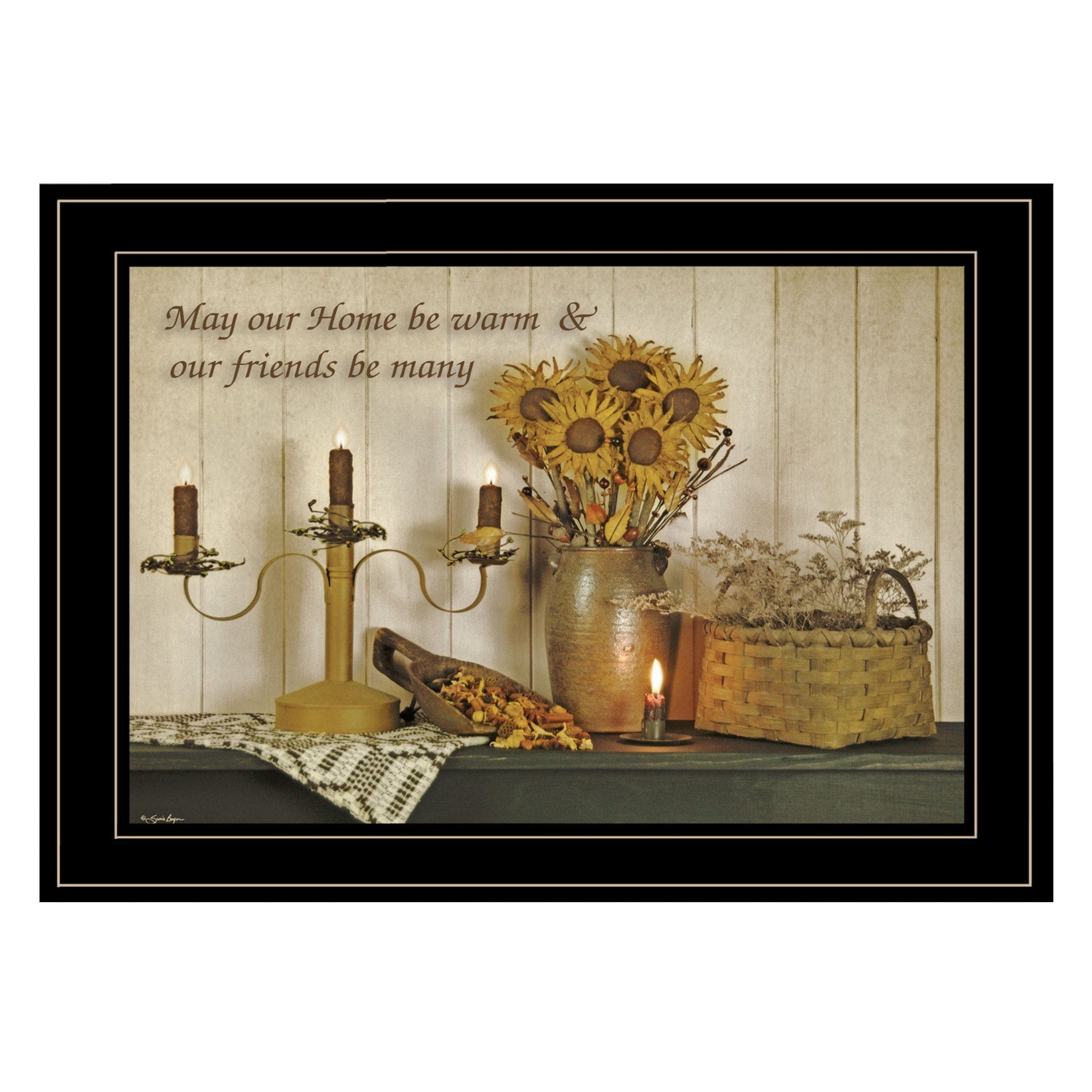 Our Home 3 Black Framed Print Wall Art - Homeroots