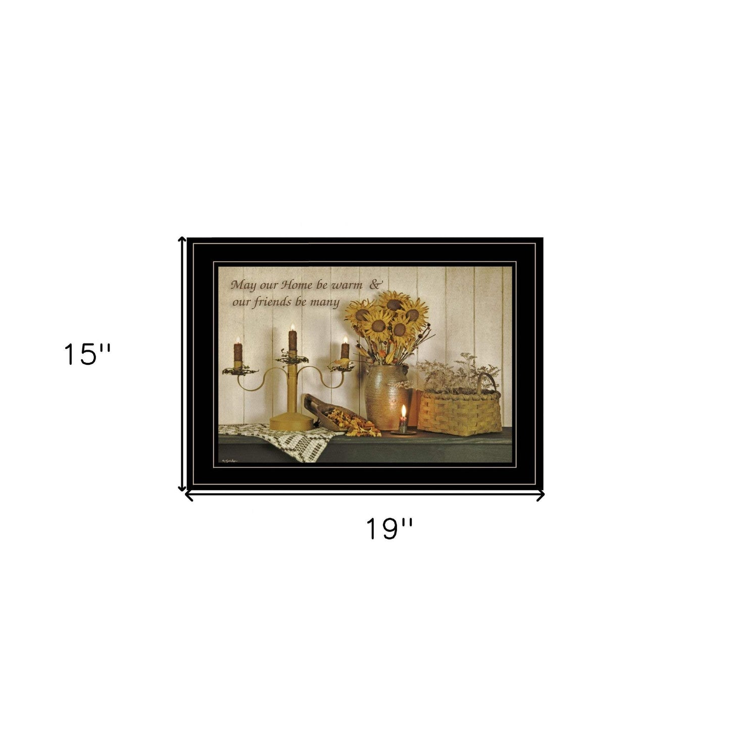 Our Home 3 Black Framed Print Wall Art - Homeroots - Flyclothing LLC