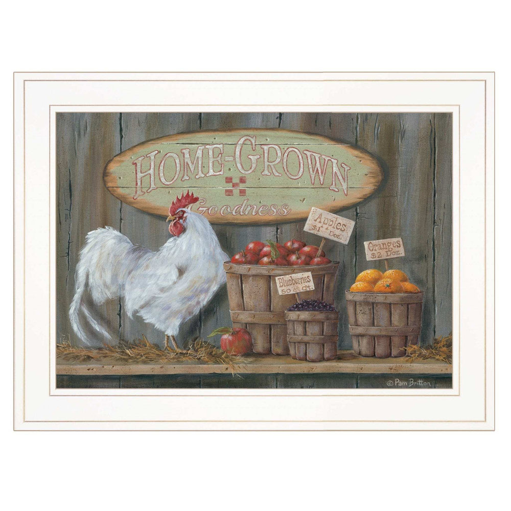Home Grown 2 White Framed Print Wall Art - Homeroots - Flyclothing LLC