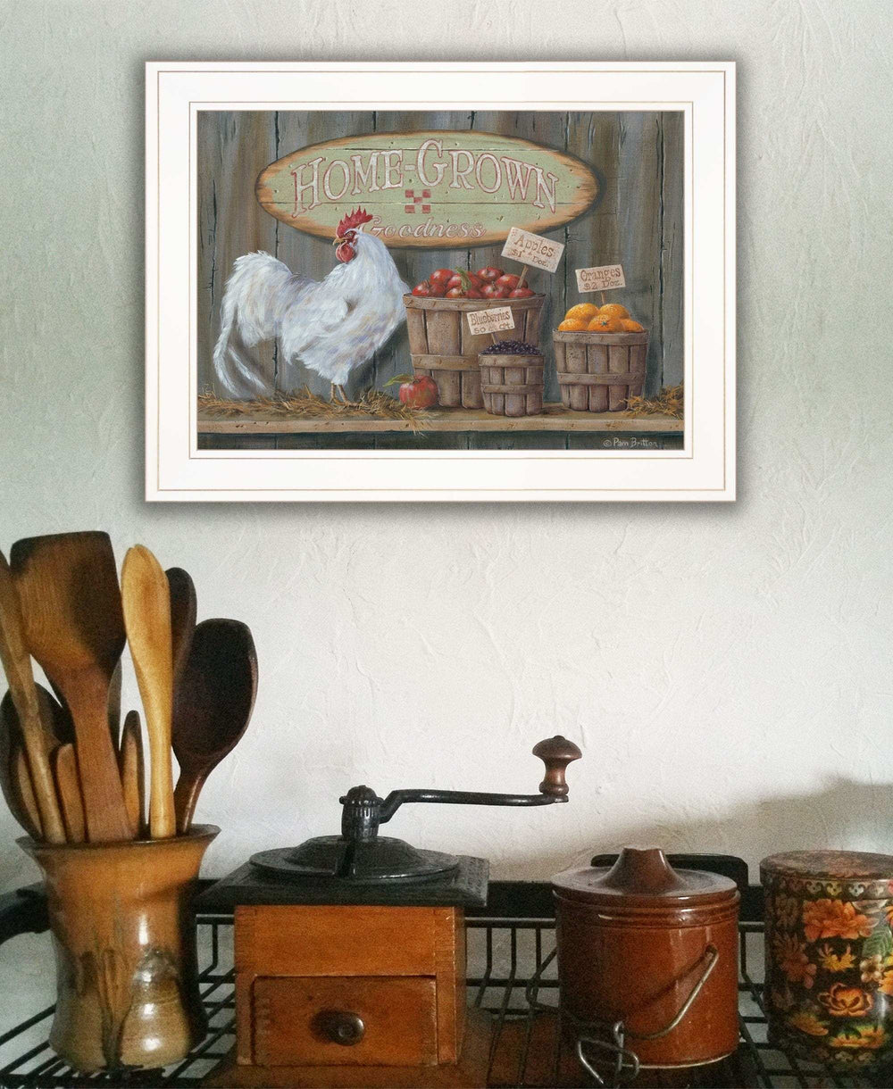 Home Grown 2 White Framed Print Wall Art - Homeroots - Flyclothing LLC