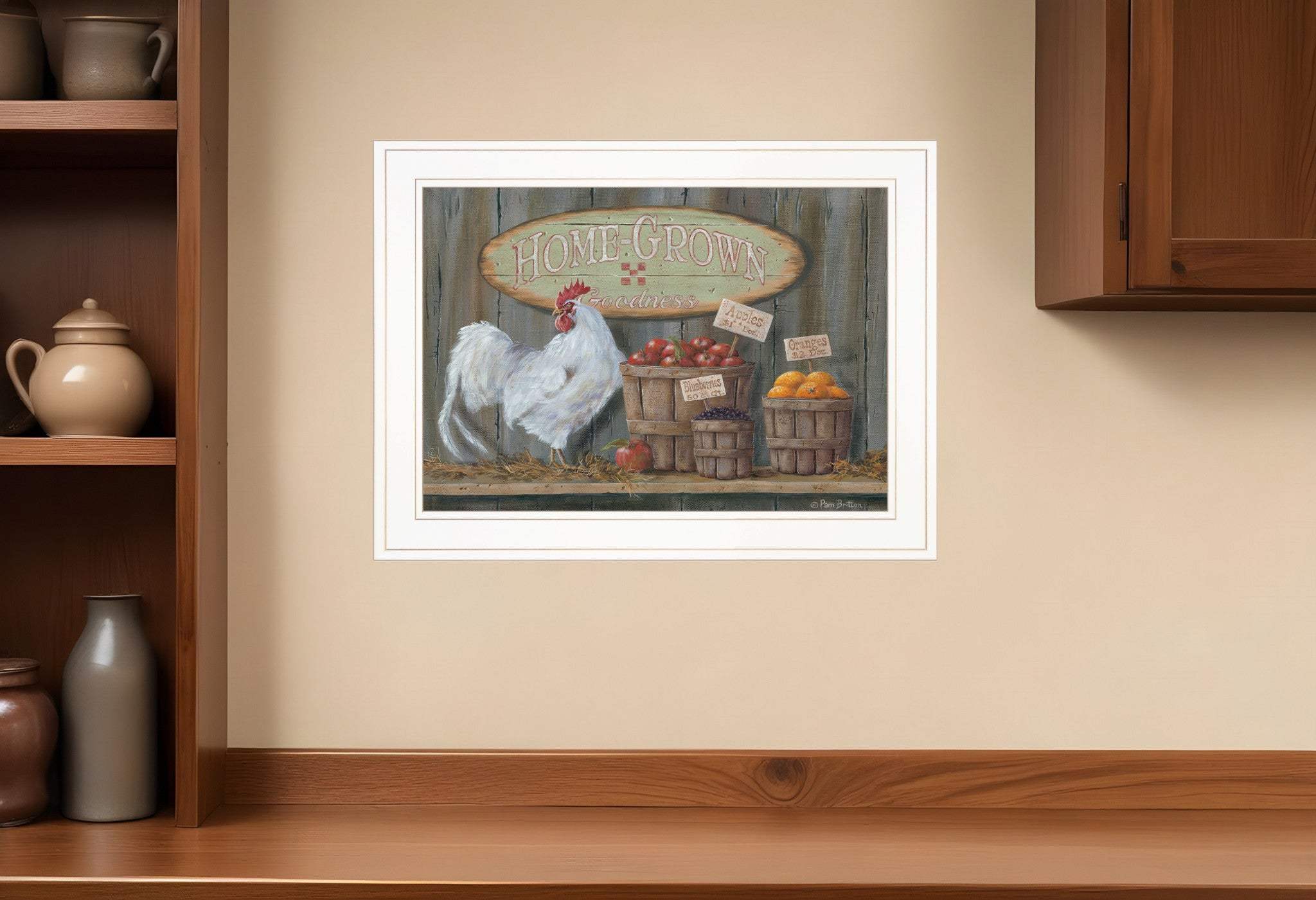 Home Grown 2 White Framed Print Wall Art - Homeroots - Flyclothing LLC