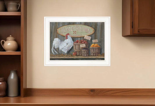 Home Grown 2 White Framed Print Wall Art - Homeroots
