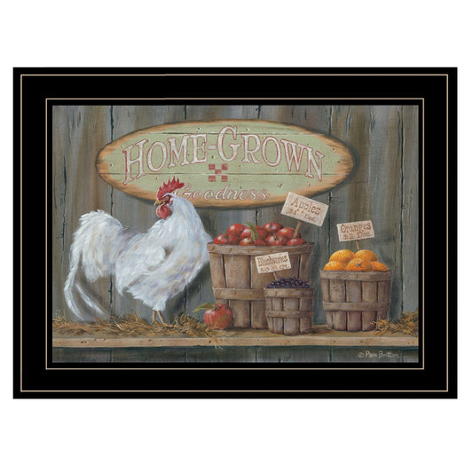 Home Grown 3 Black Framed Print Wall Art - Homeroots