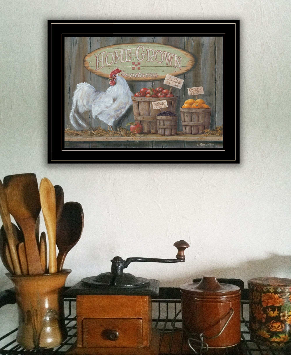 Home Grown 3 Black Framed Print Wall Art - Homeroots - Flyclothing LLC