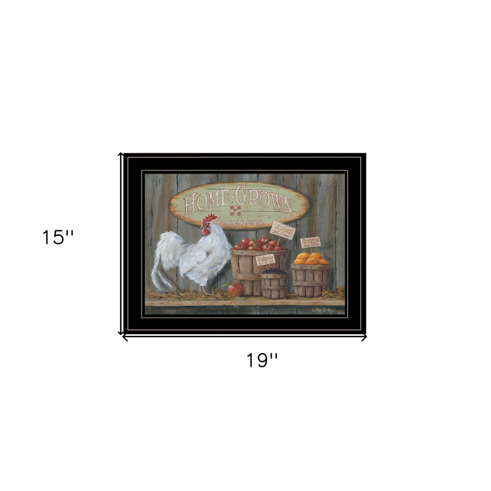 Home Grown 3 Black Framed Print Wall Art - Homeroots - Flyclothing LLC