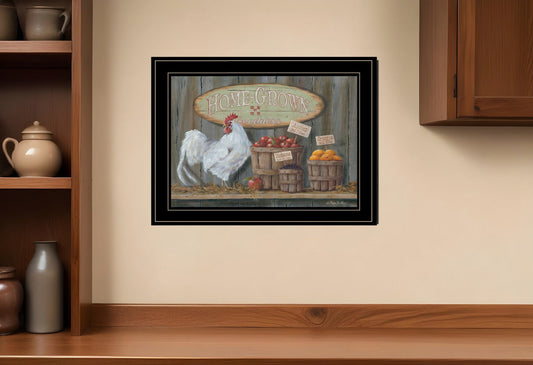 Home Grown 3 Black Framed Print Wall Art - Homeroots