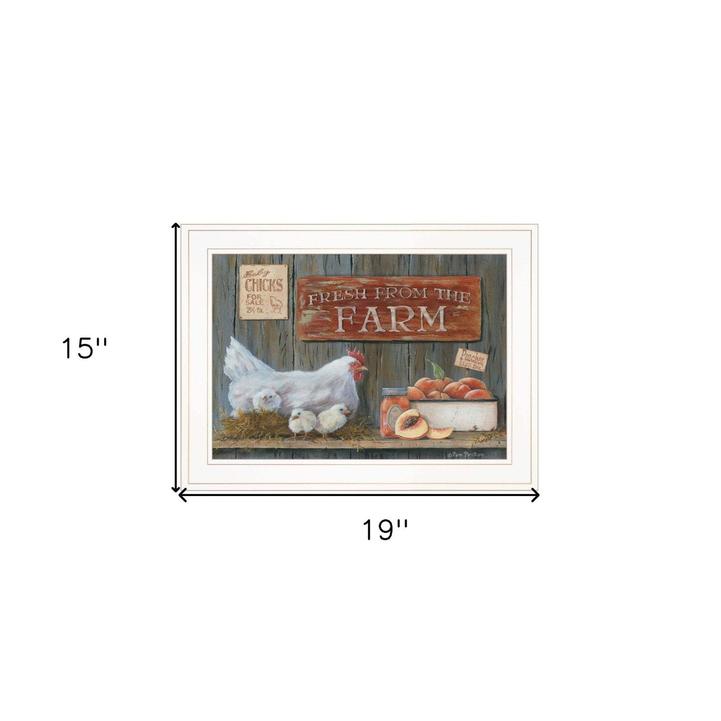 Fresh from the Farm 2 White Framed Print Wall Art - Homeroots - Flyclothing LLC