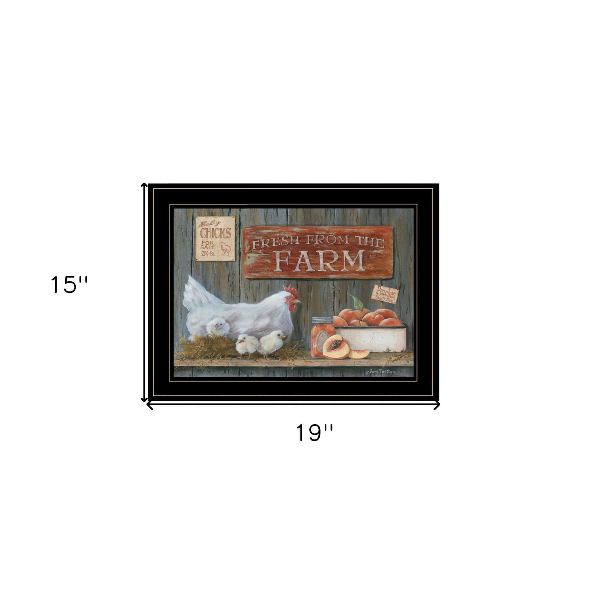 Fresh from the Farm 3 Black Framed Print Wall Art - Homeroots