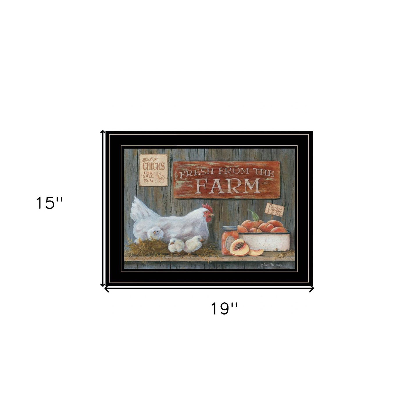Fresh from the Farm 3 Black Framed Print Wall Art - Homeroots - Flyclothing LLC