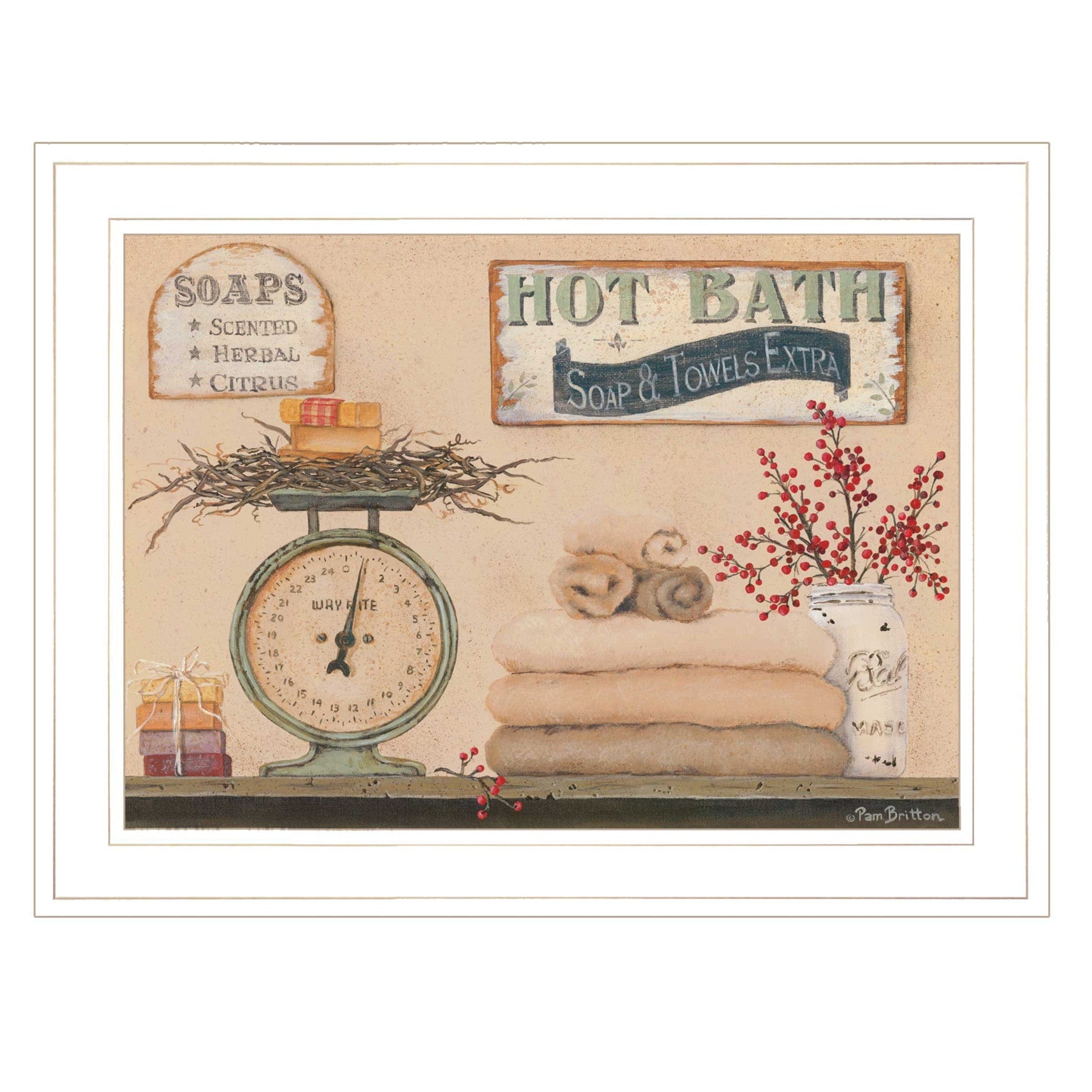 Hot Bath 16 White Framed Print Bathroom Wall Art - Homeroots