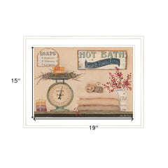 Hot Bath 16 White Framed Print Bathroom Wall Art - Homeroots