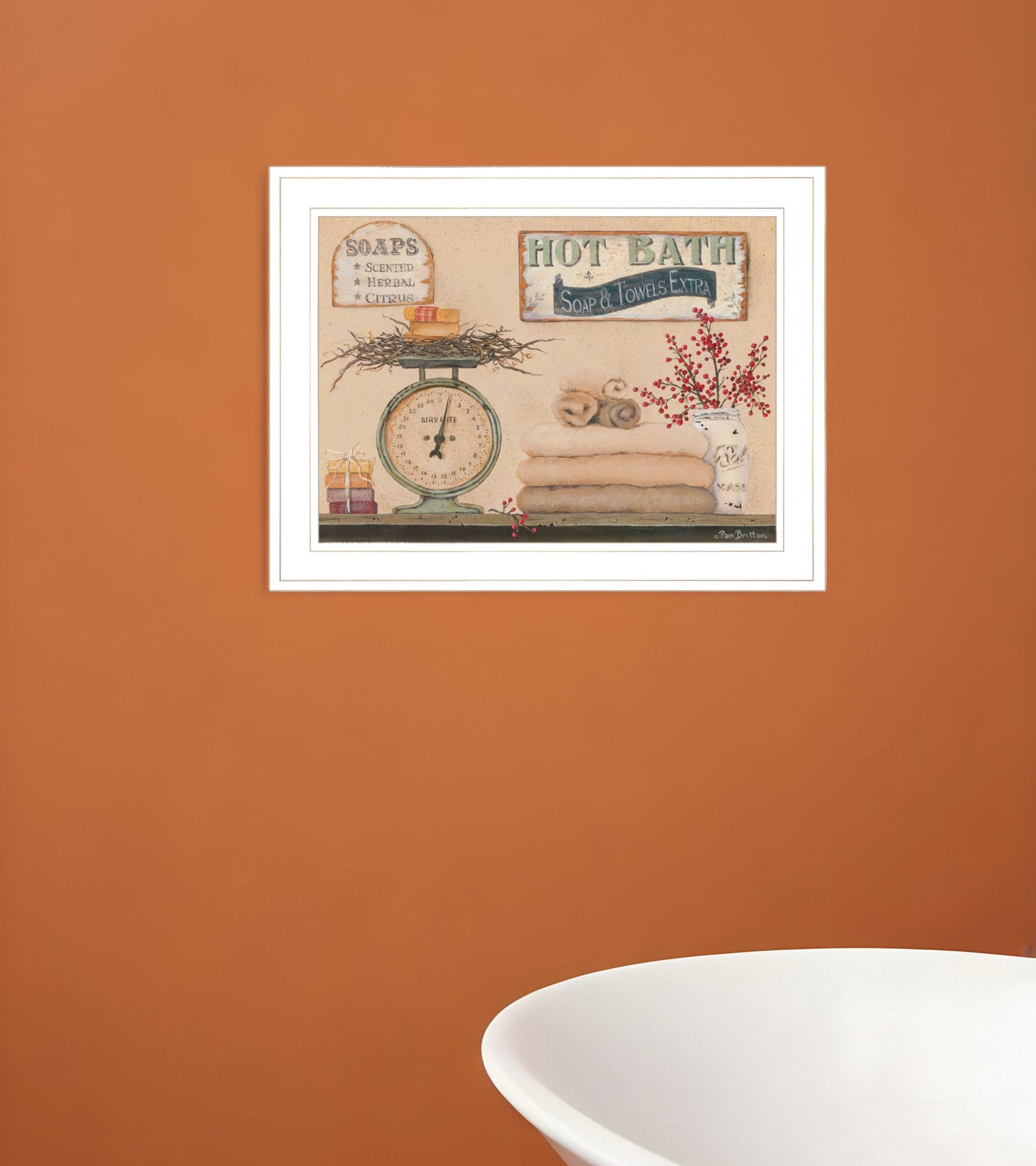 Hot Bath 16 White Framed Print Bathroom Wall Art - Homeroots