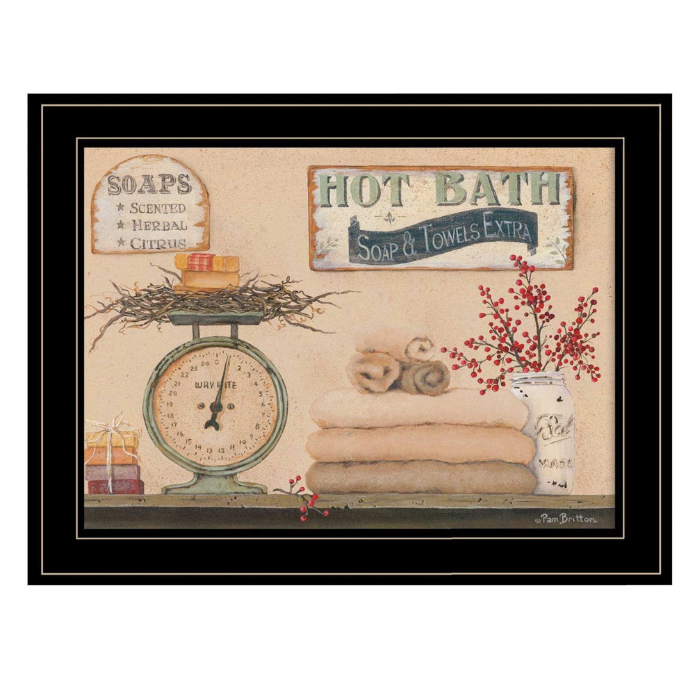 Hot Bath 17 Black Framed Print Bathroom Wall Art - Homeroots - Flyclothing LLC