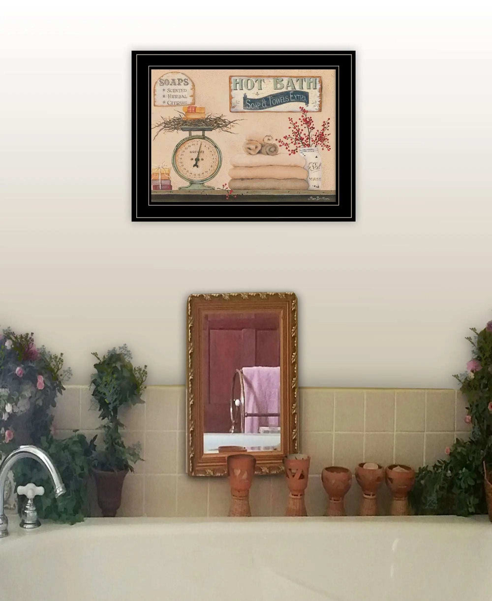 Hot Bath 17 Black Framed Print Bathroom Wall Art - Homeroots - Flyclothing LLC