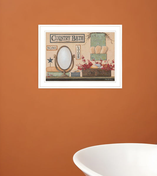 Country Bath 11 White Framed Print Bathroom Wall Art - Homeroots