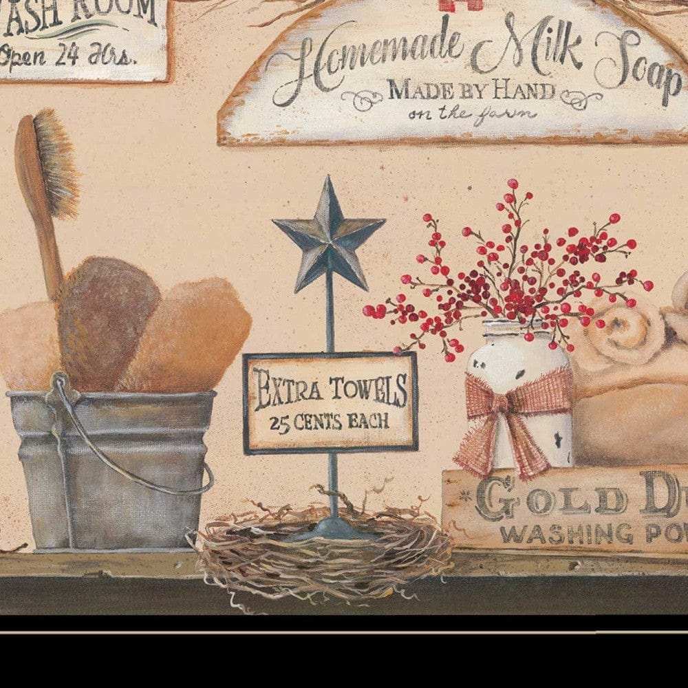 Wash Room 3 Black Framed Print Bathroom Wall Art - Homeroots - Flyclothing LLC