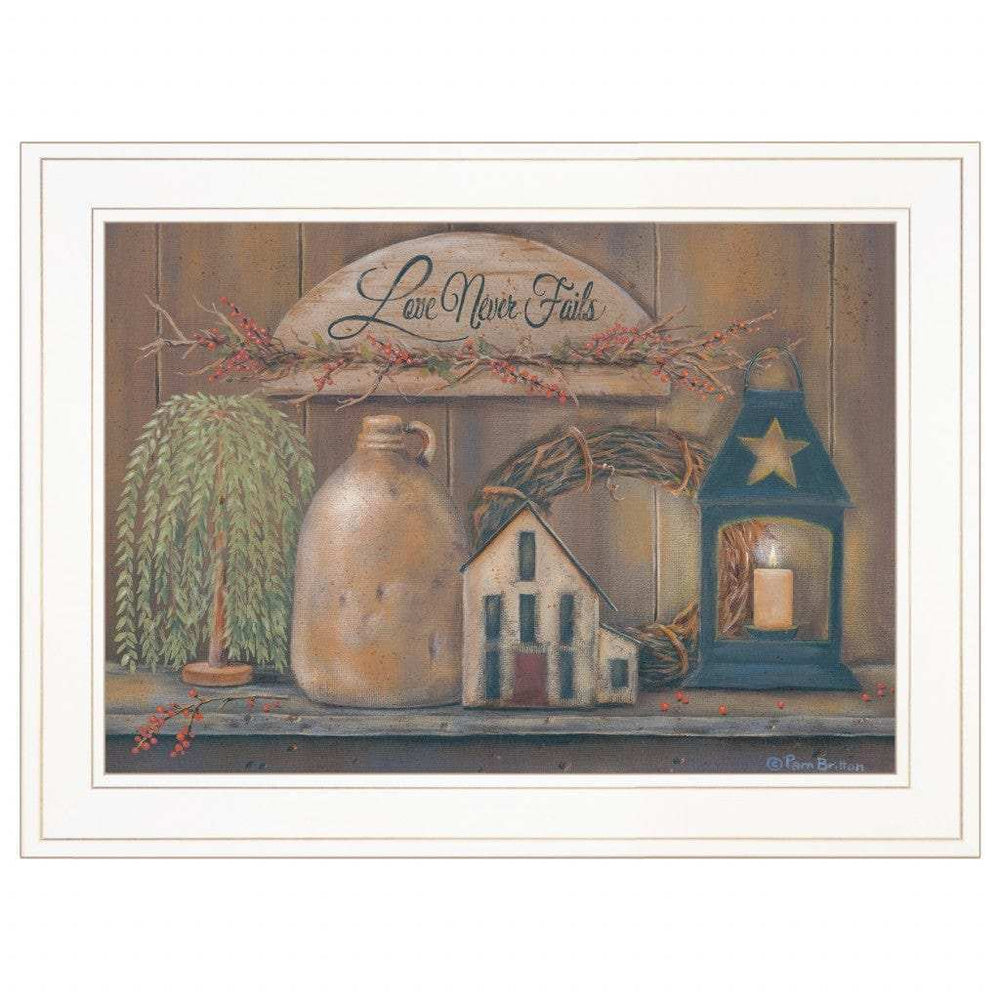 Love Never Fails 5 White Framed Print Wall Art - Homeroots - Flyclothing LLC