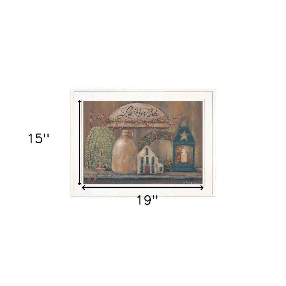 Love Never Fails 5 White Framed Print Wall Art - Homeroots - Flyclothing LLC