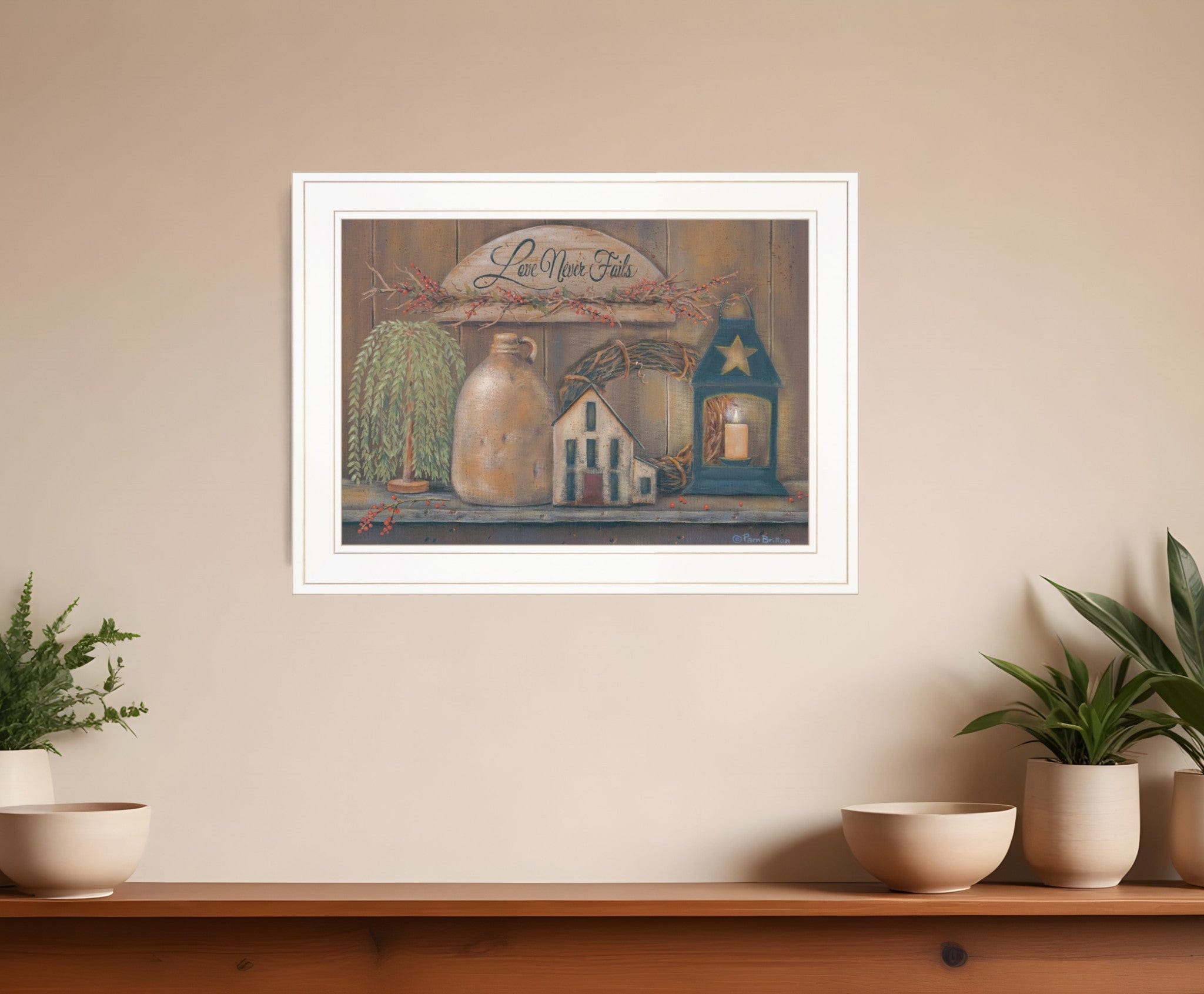 Love Never Fails 5 White Framed Print Wall Art - Homeroots