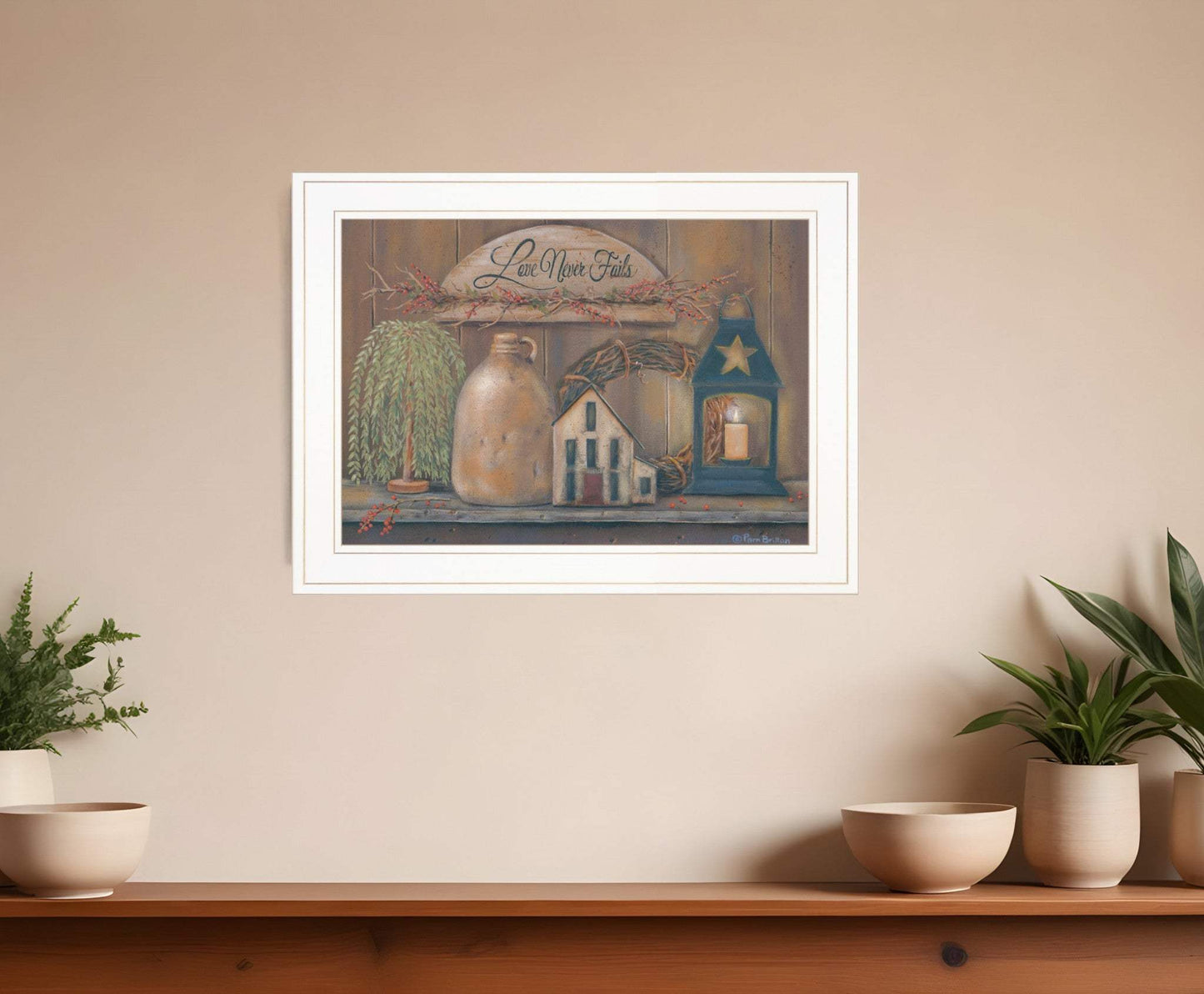 Love Never Fails 5 White Framed Print Wall Art - Homeroots - Flyclothing LLC