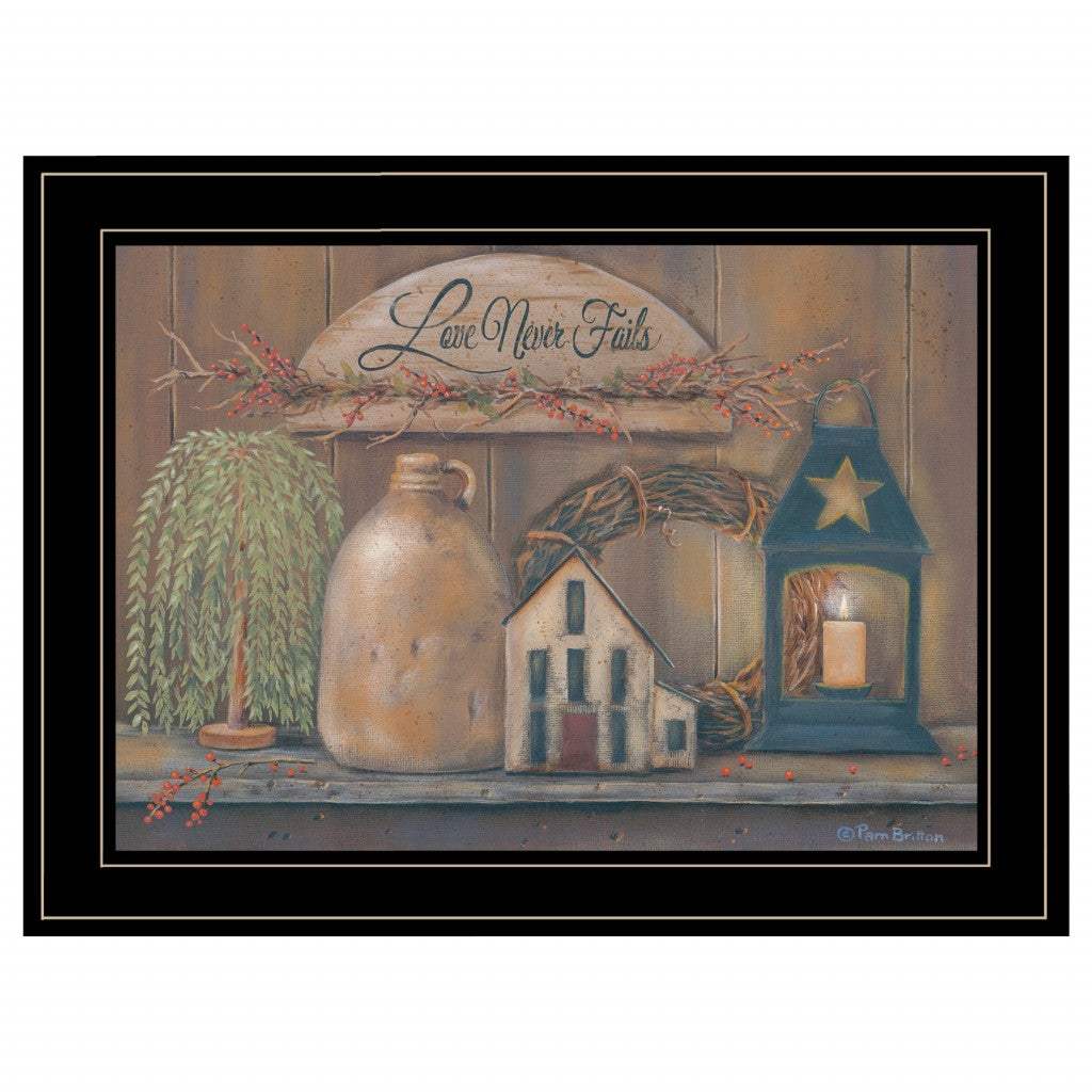 Love Never Fails 6 Black Framed Print Wall Art - Homeroots - Flyclothing LLC