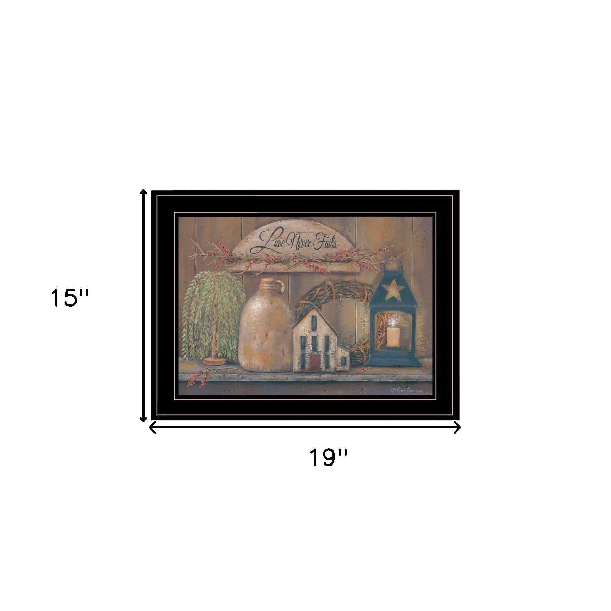 Love Never Fails 6 Black Framed Print Wall Art - Homeroots