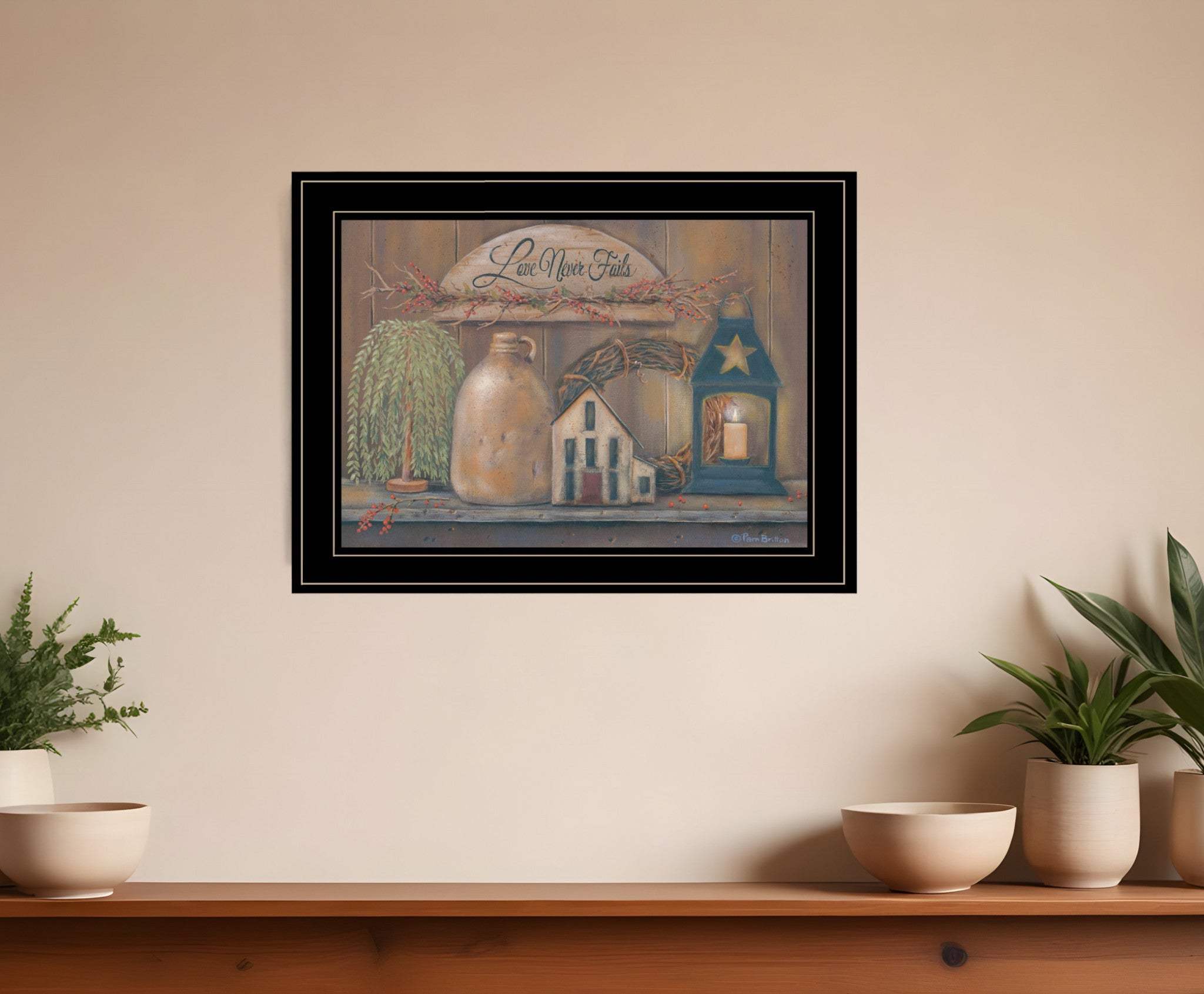 Love Never Fails 6 Black Framed Print Wall Art - Homeroots - Flyclothing LLC