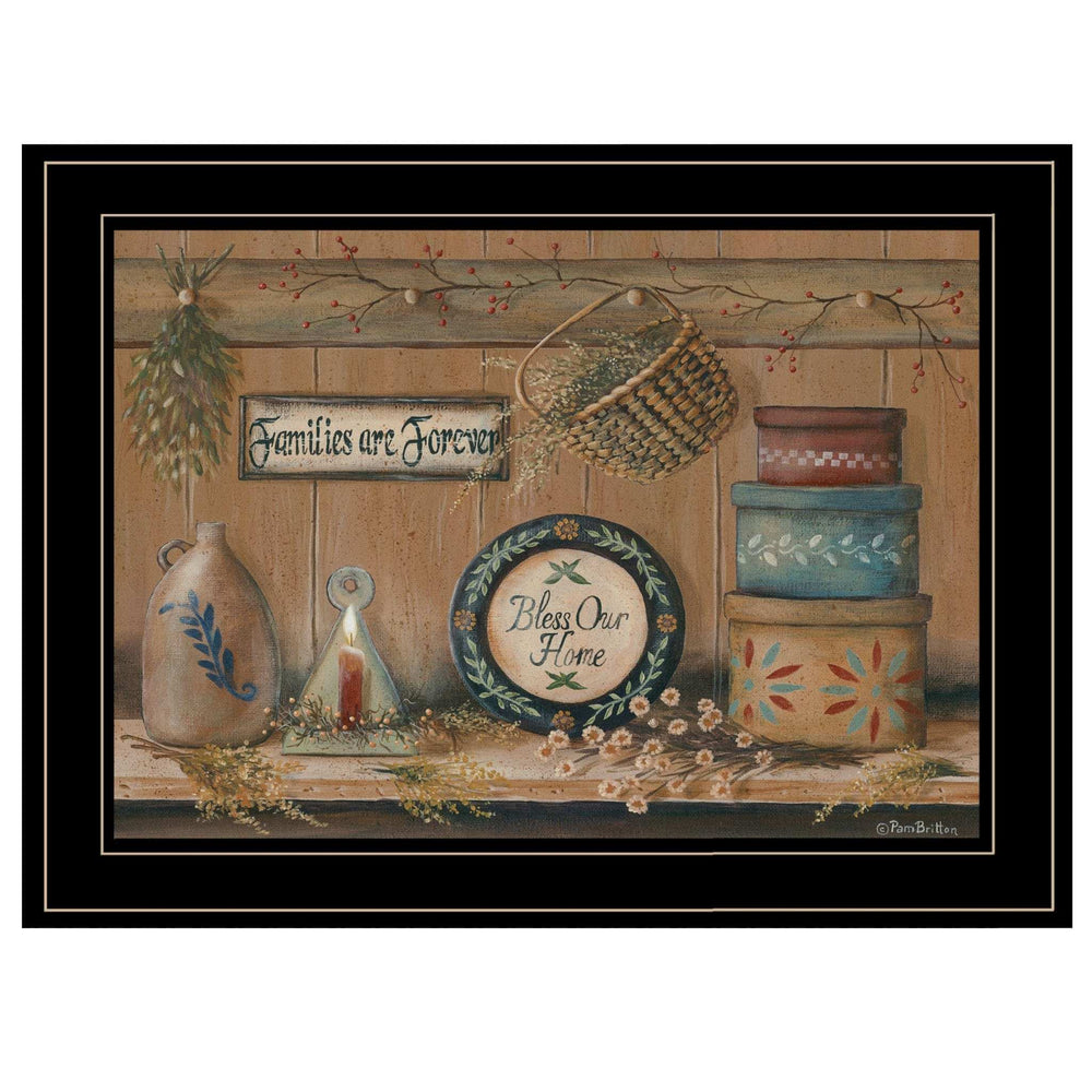 Treasures on the Shelf II 3 Black Framed Print Wall Art - Homeroots - Flyclothing LLC