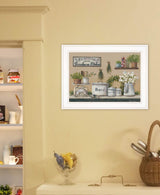 Garden Farmhouse Kitchen White Framed Print Kitchen Wall Art - Homeroots - Flyclothing LLC