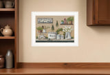 Garden Farmhouse Kitchen White Framed Print Kitchen Wall Art - Homeroots