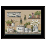 Garden Farmhouse Kitchen Black Framed Print Kitchen Wall Art - Homeroots