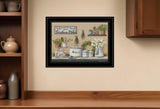 Garden Farmhouse Kitchen Black Framed Print Kitchen Wall Art - Homeroots