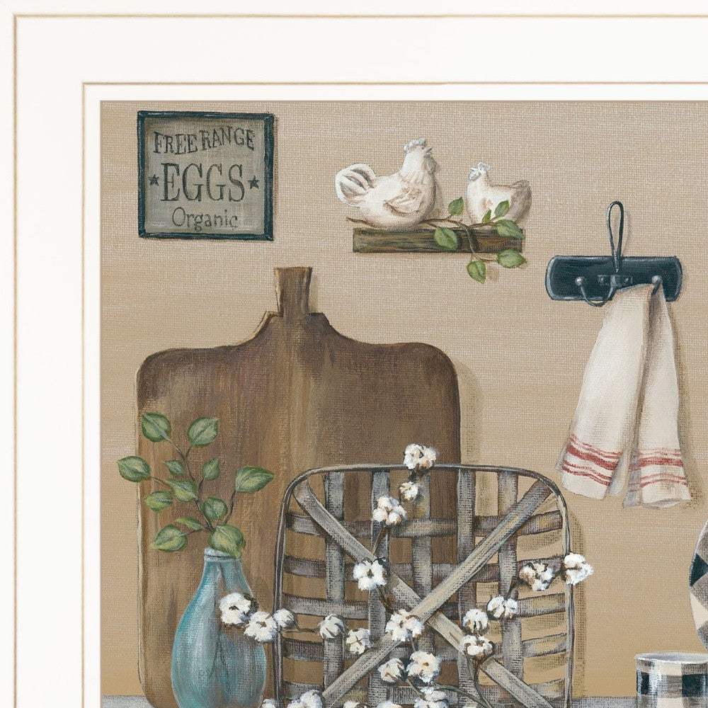 Farmhouse Kitchen White Framed Print Kitchen Wall Art - Homeroots - Flyclothing LLC