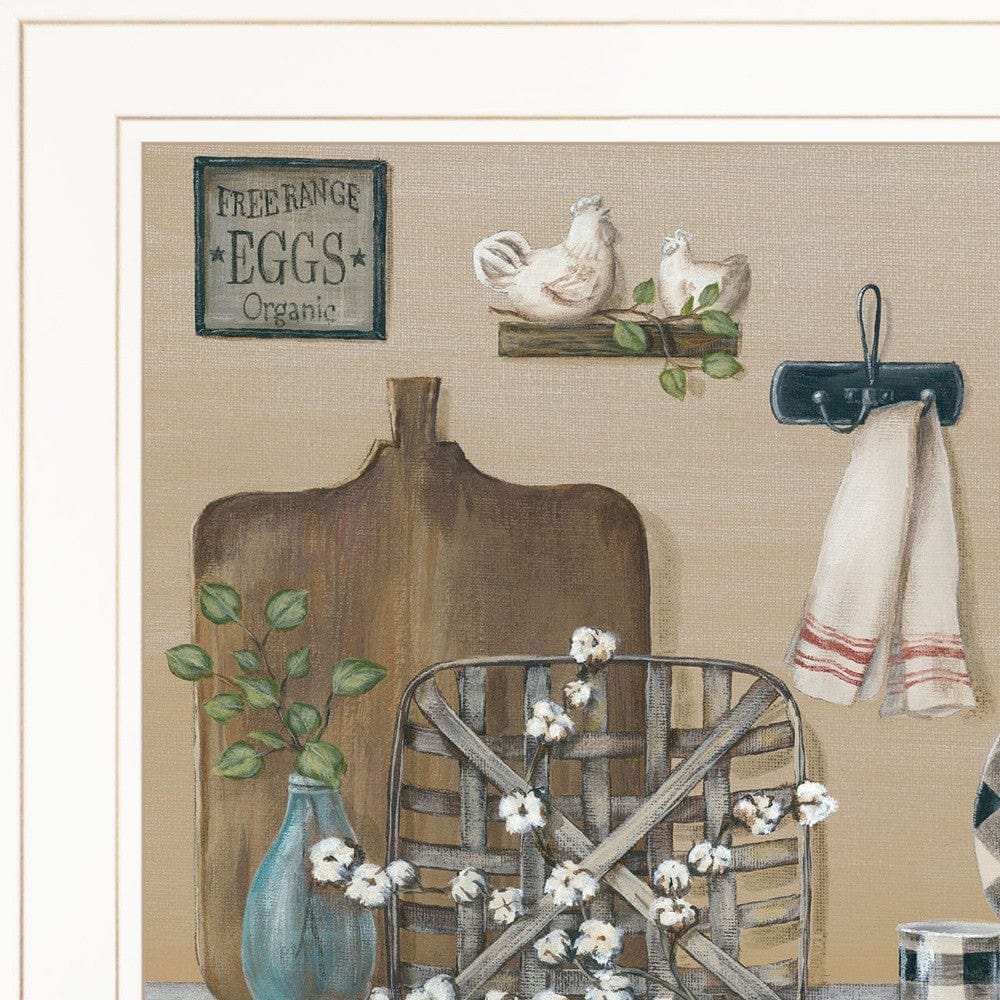 Farmhouse Kitchen White Framed Print Kitchen Wall Art - Homeroots - Flyclothing LLC