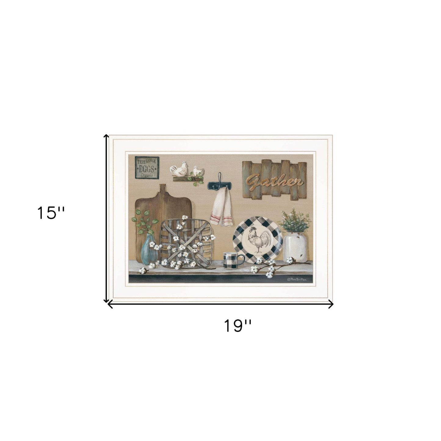 Farmhouse Kitchen White Framed Print Kitchen Wall Art - Homeroots - Flyclothing LLC