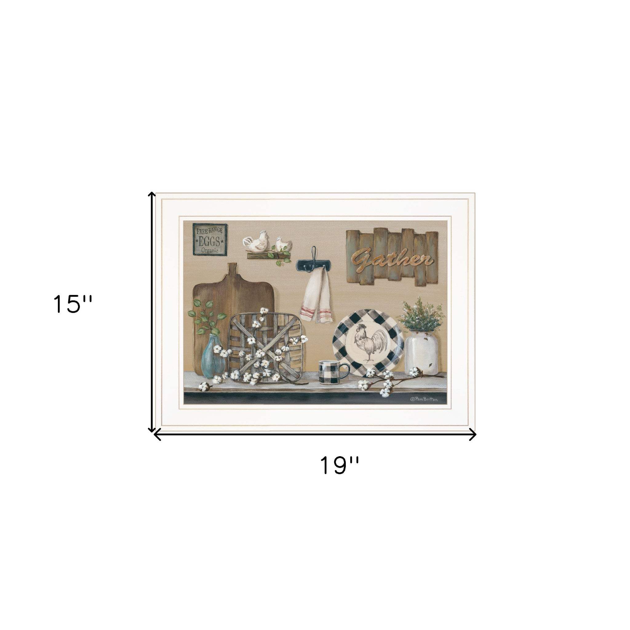 Farmhouse Kitchen White Framed Print Kitchen Wall Art - Homeroots - Flyclothing LLC