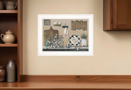 Farmhouse Kitchen White Framed Print Kitchen Wall Art - Homeroots - Flyclothing LLC