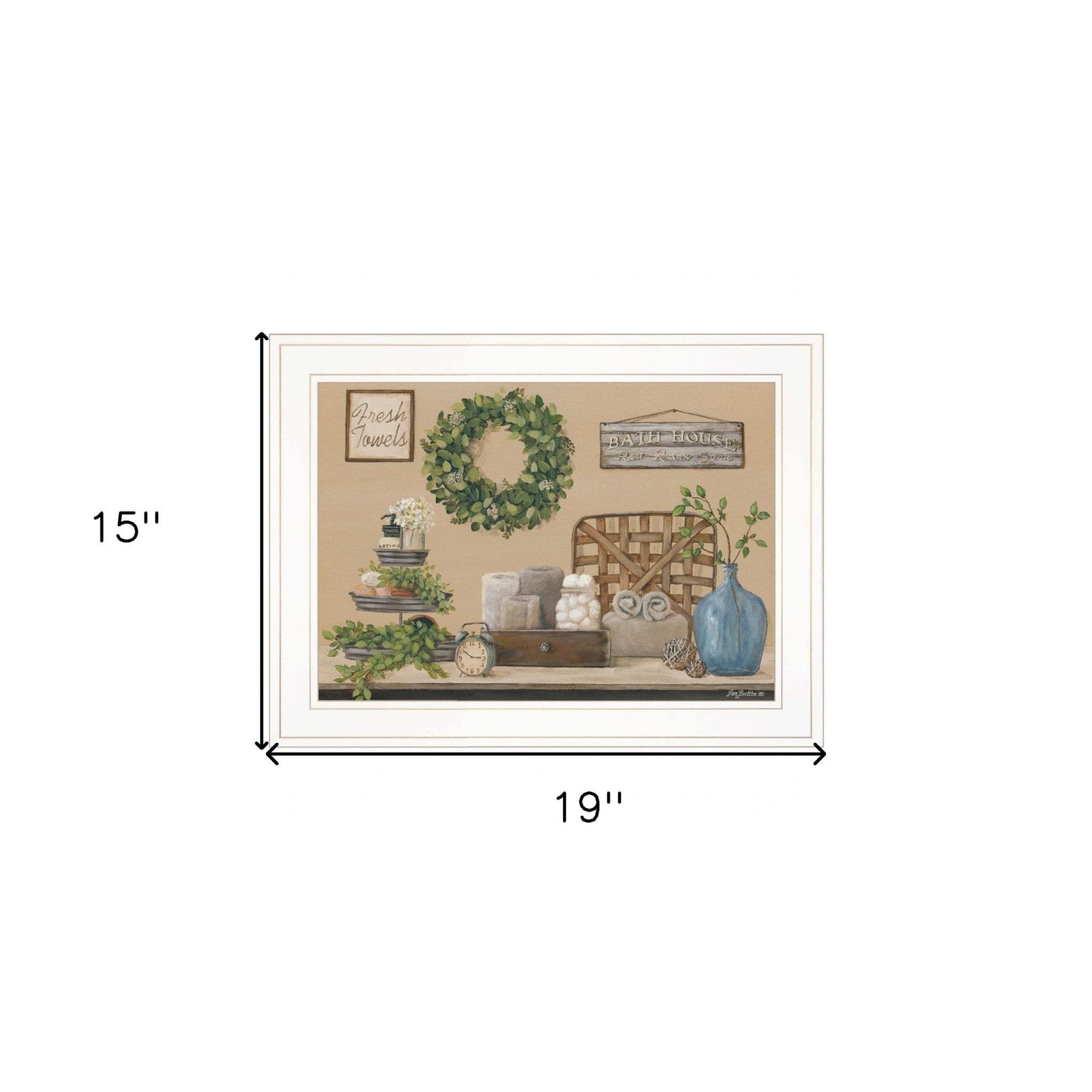 Farmhouse Bath I 2 White Framed Print Bathroom Wall Art - Homeroots - Flyclothing LLC