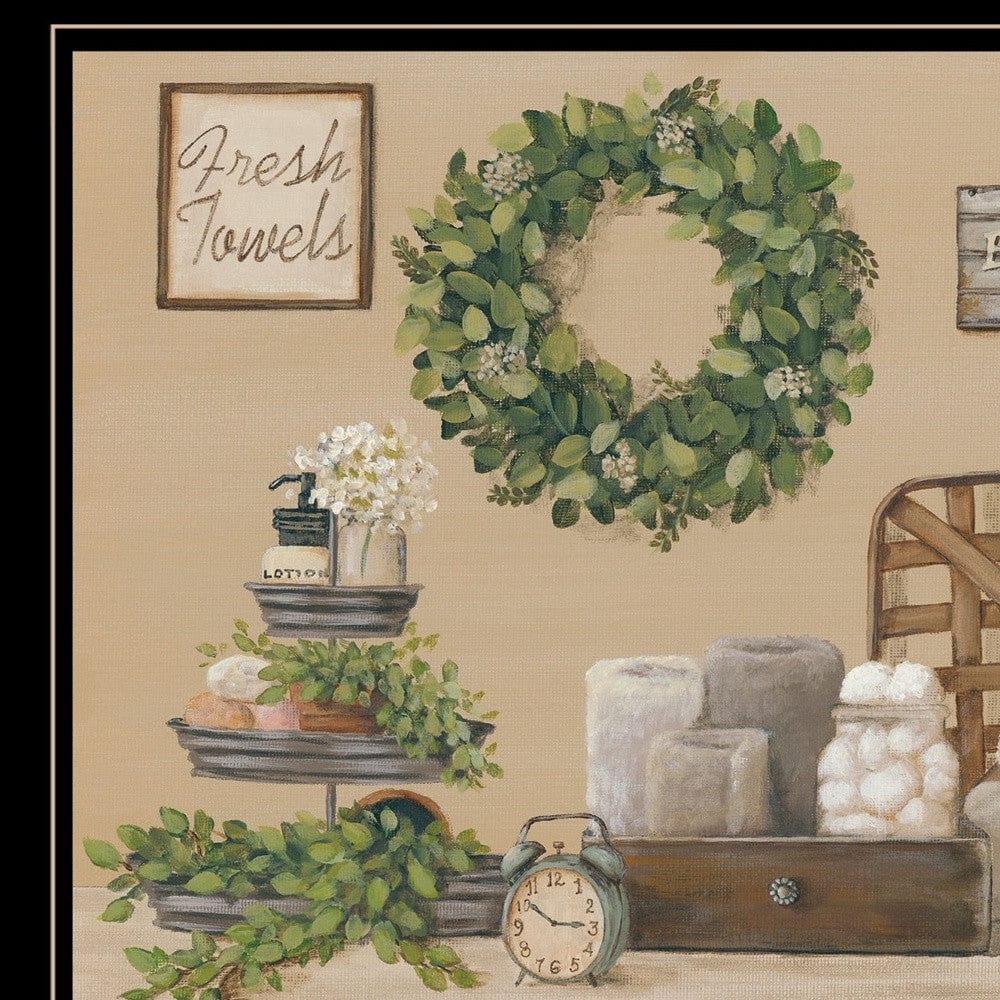 Farmhouse Bath I 3 Black Framed Print Bathroom Wall Art - Homeroots