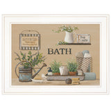 Farmhouse Bath White Framed Print Bathroom Wall Art - Homeroots